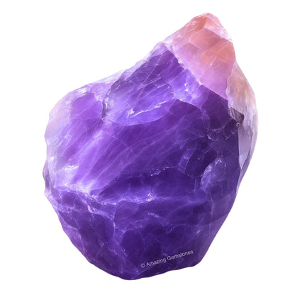 Amazing Gemstone Amethyst Raw Crystals and Healing Stones, Natural Rocks for Tumbling and DIY Raw Stones and Crystals (1 Piece)