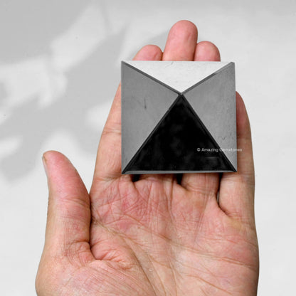 Amazing Gemstone Black Obsidian Pyramid Crystal Healing Stones - 2" Great Pyramid Figurine of Natural Stone Pyramid for Meditation, Reiki, Chakra Balancing and Crystal Pyramids Grid