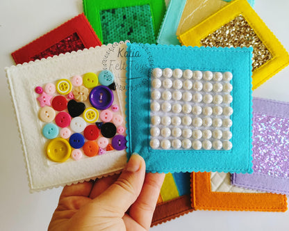 Tactile Sensory Cards Pack - Safe Touch and Feel Felt Toys for Young Children and People with Sensory Needs