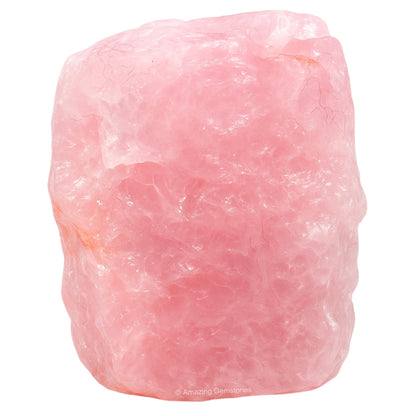 Rose Quartz Raw Crystals and Healing Stones, Natural Rocks for Tumbling and DIY Raw Stones and Crystals (1 Piece)
