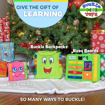 Buckle Toys - Belle Turtle - Learning Activity - Develop Motor Skills and Problem Solving - Counting and Color Recognition - Airplane Travel Essentials - Kids Stuffed Animal