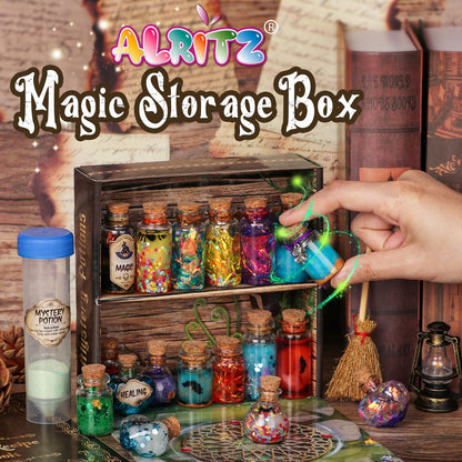 Alritz Mystery Potion Kits for Kids, 20 Magic Mix Witch Potion Bottles, Happy Birthday Party Craft Ornaments Toys Gift for Boys Girls Age 6 7 8 9 10 11+ Indoor Outdoor Party Decor