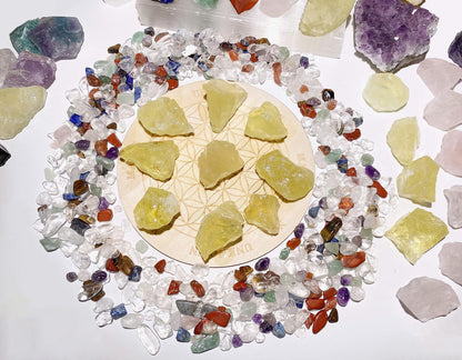 QINJIEJIE Citrine Raw Crystals Natural Rough Stones Bulk Large 0.8-1.2" Rocks Reiki Gemstones Fountain Rocks for Tumbling Cabbing Polishing Wire Wrapping Wicca Decoration 0.45 lbs