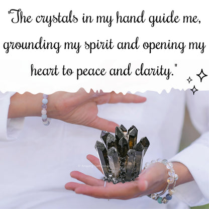 Amazing Gemstone Large Smoky Quartz Crystal Cluster Points for Meditation, Home Decor and Gift - Natural Quartz Crystals and Healing Stones for Enhance Energy with Large Crystals Points