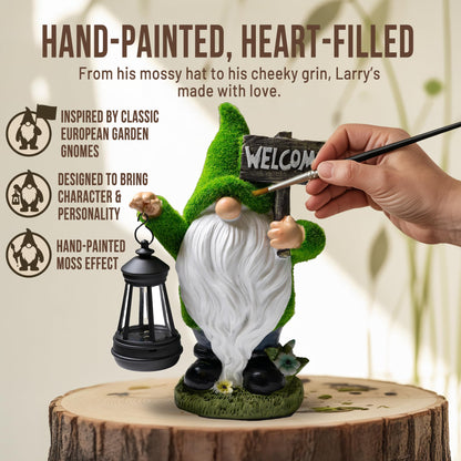 IMPECCABLE GOODS Garden Gnomes Outdoor with LED Solar Light - 11’’ Spring Season Gnome - Funny Decorations, Ornaments - Home, Yard, Patio, Solar Lantern Garden Statues - Housewarming, Birthday