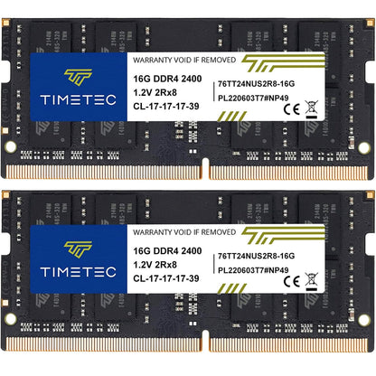 Timetec 32GB KIT(2x16GB) DDR4 SODIMM for Intel NUC KIT/Mini PC/HTPC/NUC Board 2400MHz PC4-19200 Non ECC Unbuffered 1.2V CL17 Dual Rank 260 Pin Memory Upgrade(32GB KIT(2x16GB))