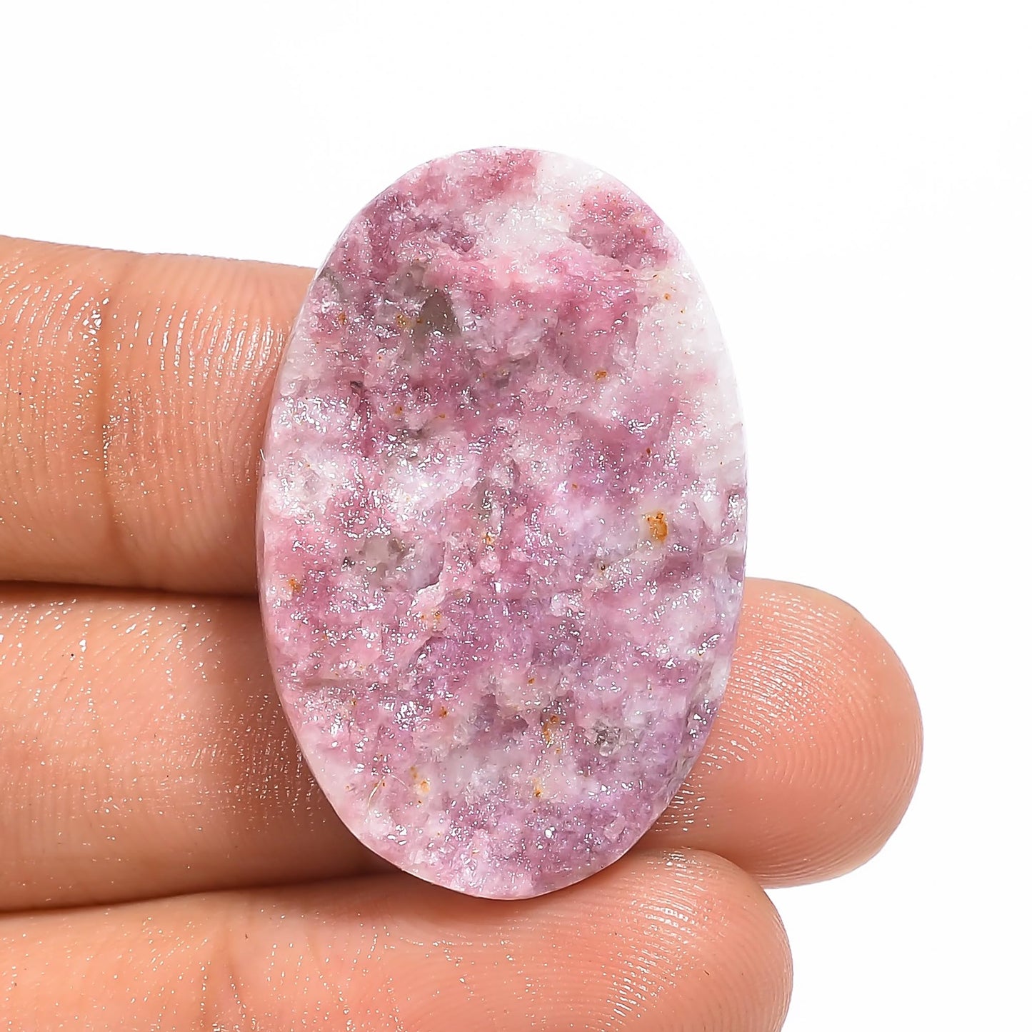 Amazing Gemstone Pink Lepidolite Druzy Raw Crystals and Healing Minerals Stones, Natural Rocks for Wire Wrapping, Tumbling and DIY Raw Stones and Home Décor Crystals (1Piece)