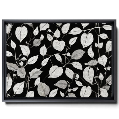 Canvas Print Scandinavian Folk Art Black and Beige Abstract Botanical Wall Art for Scandinavian Home Decor Decor Canvas, Decor