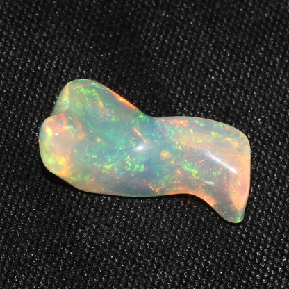 GEMHUB Natural Ethiopian Welo Opal Rough Stone, Raw Crystal, October Birthstone, Handpicked Stone, Jewelry Making Gemstone, Ultra Fire Opal, Size-13X8X4 mm