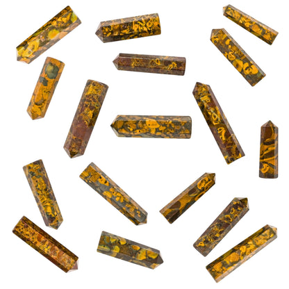 Amazing Gemstone Fruit Jasper Crystal Points Bulk Healing Crystals - Pack of 3 Single Terminated Healing Wand Point Bulk Crystals for Crafts,Crystal Grid,DIY Work - Premium Crystals - Beginners Gift