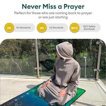 My Salah Mat for Adults - Smart Interactive Prayer Mat for Adults & Reverts Learning Surahs, Salah, Duas, & More - Muslim Prayer Rug with 25 Touch Keys, Padded Prayer Mat Layer, & Speaker for Ages 8+