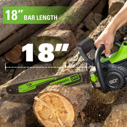 Greenworks 18" Chainsaw Bar and Chain Combo, 3/8" Pitch, 0.05" Gauge, 62 Drive Links, Genuine Greenworks Replacement Part