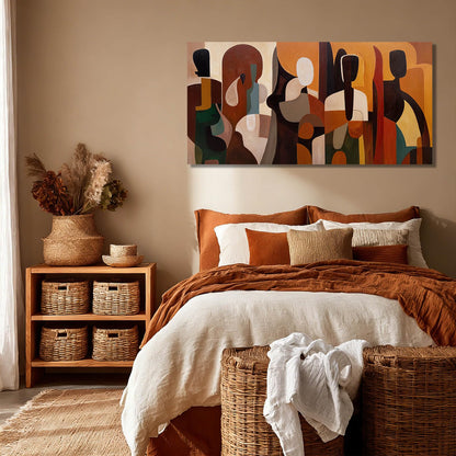 Abstract Wall Art Decor Framed Neutral Wall Prints for Office Geometric Graffiti Canvas Pictures for Dining Room Wall Decor for Living Room 24x48 Inch