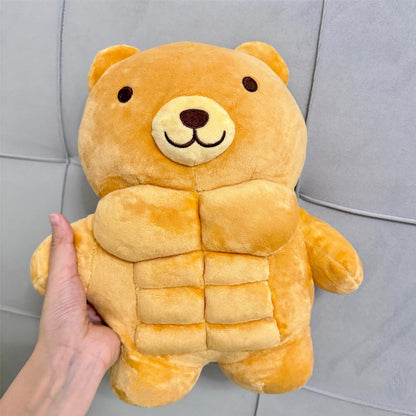 Arkdorz Muscle Teddy Bear Plush Toy,Kawaii Muscle Bear Stuffed Animal Soft Stuffed Plush for Kids Boys Girls