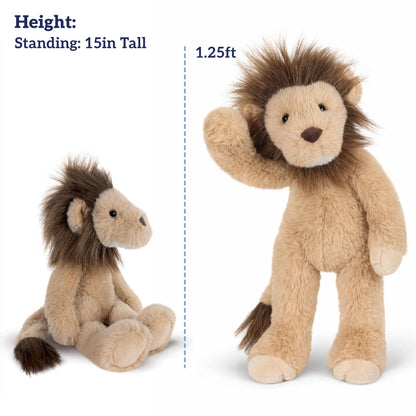 Vermont Teddy Bear Plush Cute Stuffed Animal – Soft Small Lion Plush Teddy Bear Toy for Kids, Girls, Boys & Baby Gifts – Designed in USA, Eco-Friendly Stitch Stuffed Animal with Bear Hospital Care