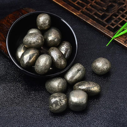 Erliway Chalcopyrite Healing Crystal Stones, 1.25-2.0" Large Reiki Healing Gemstones Natural Tumbled Polished Stones for Energy Witchcraft Therapy Meditation
