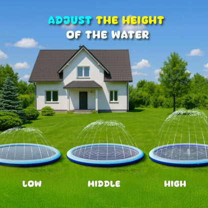 COMMOUDS Splash Pad for Kids and Dogs, Non-Slip Sprinkler Pad Thicken Pool Summer Outdoor Water Toys, Backyard Fountain Play Mat for Baby Toddlers Boys Girls Pet(59Inch)