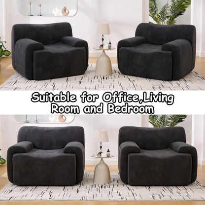 FASADI Oversized Accent Chair - 42" Boneless Chenille Single Sofa Chair for Living Room, Cloud Armchair Foam & Spring Couch for Living Room, Bedroom, Office. Reading, No Assembly