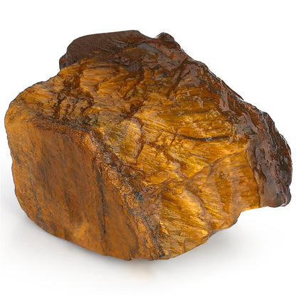 YATOJUZI Tiger's Eye 1.8-2.2" Natural Raw Stones and Healing Crystals Large Stone Rough Crystal Rocks for Tumbling Cabbing Polishing Fountain Rocks Decoration 1PCS