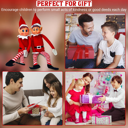 Prime Collectibles Naughty Elf Couple 2 Pack – 12 Inch Boy & Girl Christmas Elf Figures with Soft Bodies & Vinyl Faces, Santa’s Little Helpers, Holiday Shelf Decor, Festive Christmas Display Set
