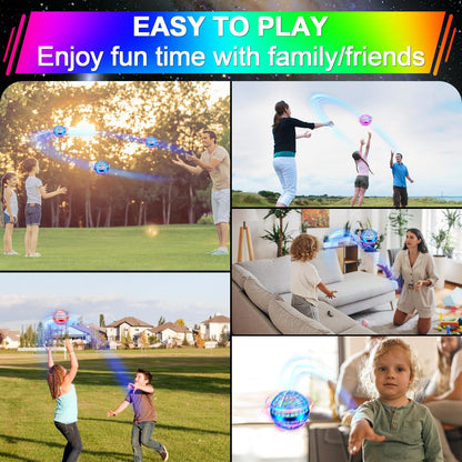 Vantexi Flying Orb Ball Toy,2026 Upgraded Parachute LED,Magic Hand Controlled Flying Gravity Ball,Cosmic Globe Boomerang,Cool Christmas Birthday Gift for 6 7 8 9 10+ Year Old Boys Girls-Blue & Purple
