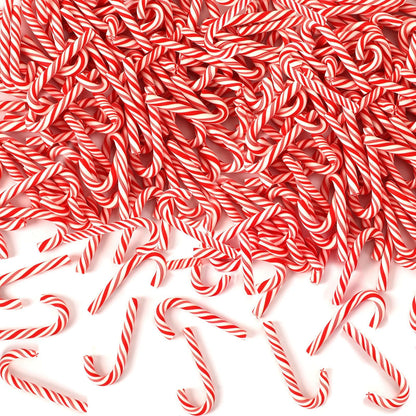 kaiolbly 80pcs Mini Christmas Candy Cane for Crafts Fake Candy Canes Ornaments Decorations Xmas Table Scatters Red and White Candy Vase Filler for Decorations Party