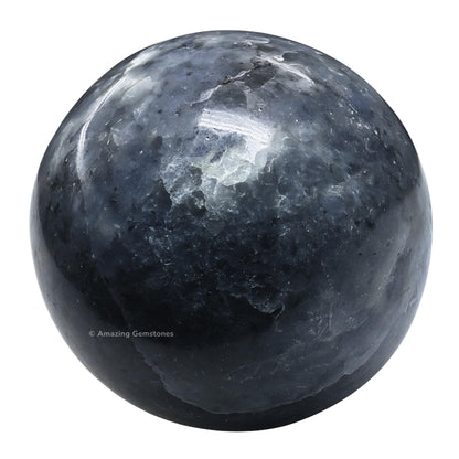 Amazing Gemstone Iolite Crystal Ball with Stand - 2 Inches Crystal Sphere Meditation Balls for Witchcraft and Decorative Balls