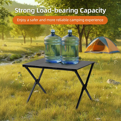 Perfcarf All Carbon Fiber Camping Table，Tactical Table， Outdoor Camping Folding Table, Convenient for Traveling,Picnic, Camping, BBQ, Party, Backyard, Beach (Matte Black Plain Weave)