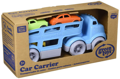 Green Toys Car Carrier, Blue CB - Pretend Play, Motor Skills, Kids Toy Vehicles. No BPA, phthalates, PVC. Dishwasher Safe, Recycled Plastic, Made in USA.
