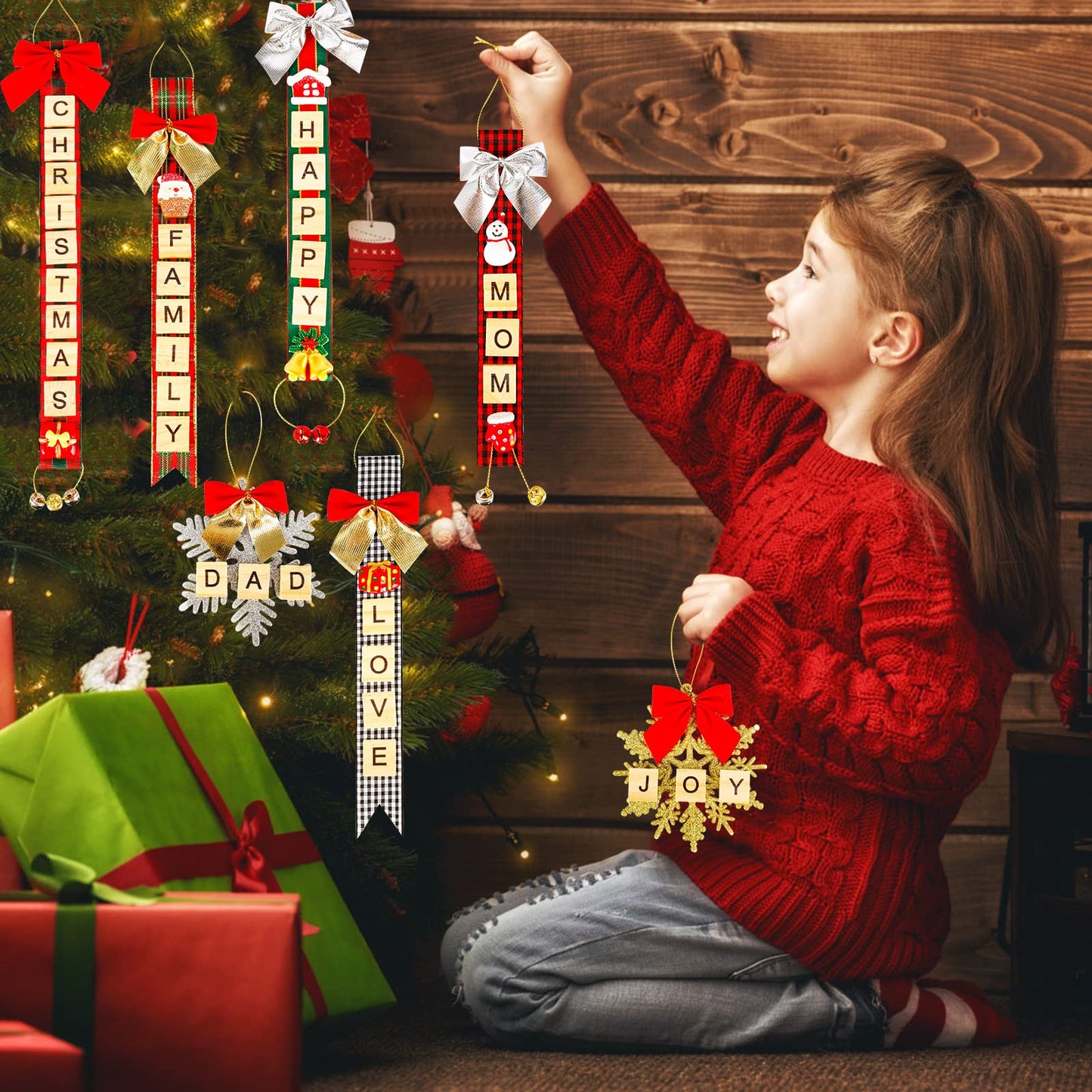 MGparty 312 Pieces Christmas Ornaments DIY Christmas Tree Ornaments Xmas Arts and Crafts Decorations Supplies for Kids Adults
