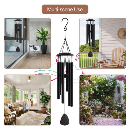 MFEESYOB Wind Chimes for Outside, 32" Outdoor Deep Tone Aluminum Wind Chime, Professionally Tuned E Major Pentatonic, Weather-Resistant Garden Decor, Memorial Gift for Mom