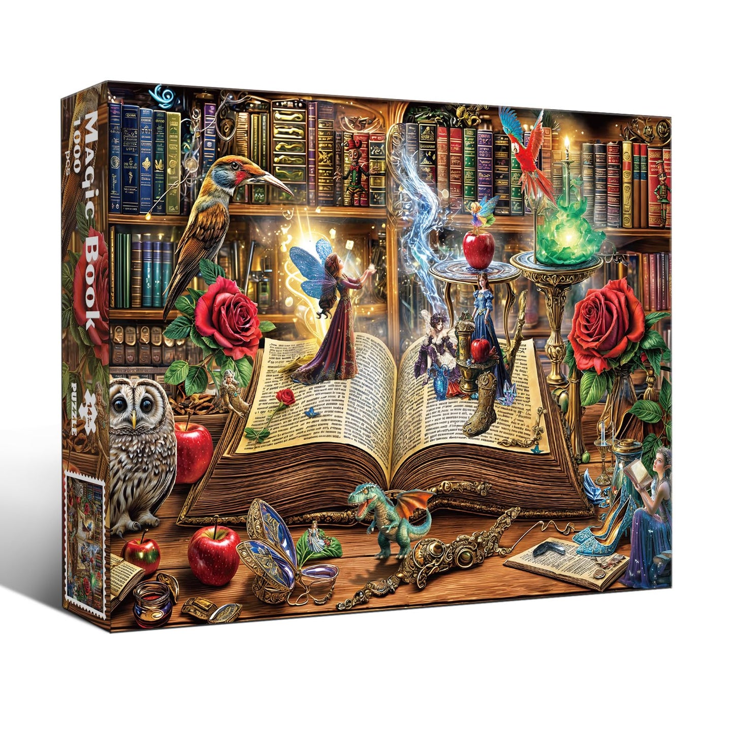 TangMosaic Magic Book Jigsaw Puzzles, 1000 Piece Puzzle for Adults, Family Puzzles Game, Fun Relaxing Challenging, Interlock Perfectly No Dust, Home Wall Decor, Gifts for Mother's Father's Day