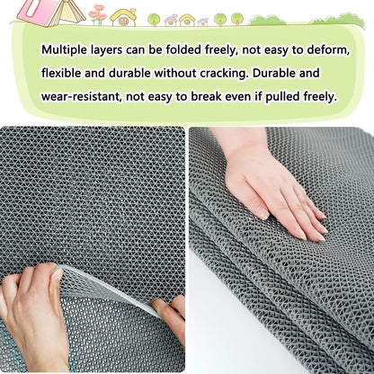 NOBBAT Non Slip Kitchen mat,Non Slip mat,Multipurpose Non Slip Mat,PVC Anti Slip Rug Pads,Anti Slip Rug Underlay Carpet Grip Mat for Home,Office,Cars(Gray,1.2mx1m)