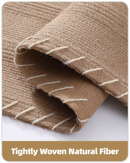Color&Geometry Handwoven Jute Entry Rug - Natural Textured Front Door Mat 32"x48", Non-Slip Durable & Eco-Friendly Doormat for High-Traffic Entrance, Rustic Farmhouse Welcome Mat, Jute Sand