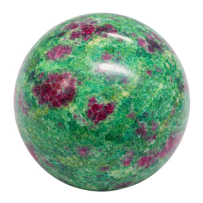 Amazing Gemstone Ruby Fuchsite Crystal Ball with Stand - 2 Inches Crystal Sphere Meditation Balls for Witchcraft and Decorative Balls