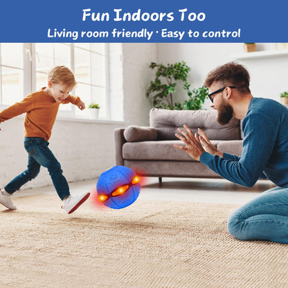 Ageroul 2-in-1 Magic Ball Toy with LED Lights – Bouncing Ball & Flying Saucer Combo, Color-Changing Boomerang Sphere for Outdoor Play, Kids & Family Games (Blue)