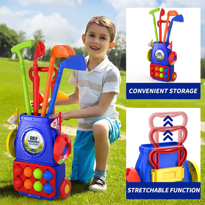 Bennol Upgraded Kids Toddler Golf Set, Indoor Outdoor Outside Toys Gifts for 3 4 5 Years Old Boys, 3 4 5 6 7 Years Old Boys Toys Birthday Gifts Ideas, Outdoor Golf Set Game for Kids Boys