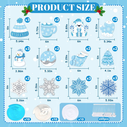 30Pcs Winter Wonderland Party Decorations Winter-Themed Hanging Swirls Snowflake Snowman Ceiling Hanging Streamers Ornaments for Xmas Wonderland Frozen New Year Birthday Party Supplies
