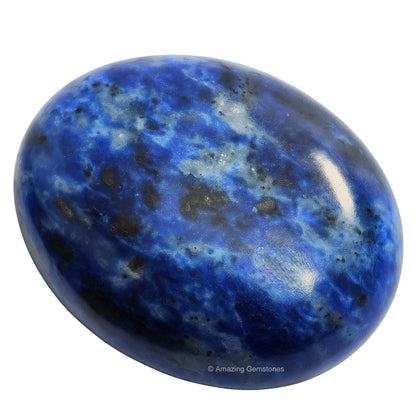 Amazing Gemstone Sodalite Crystals and Healing Stones - Large Palm Stone Crystals Piedra - Crystal for Good Luck, Balanced Positive Energy, Meditation - Unique Stocking Stuffers Gifts for Women, Men