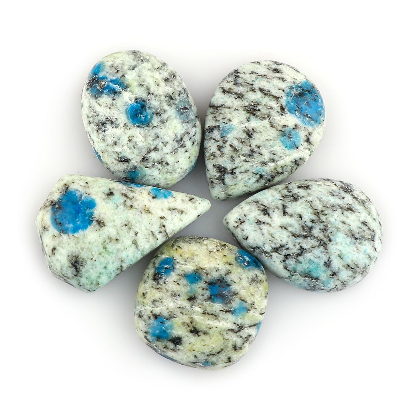CRYSTALIS Wholesale 5pcs Natural K2 Jasper Loose Gemstone Bulk Cabochons Jewelry Making Supply, Chakra & Healing Polished Stones, Wire Wrapping, DIY, Gem Collection