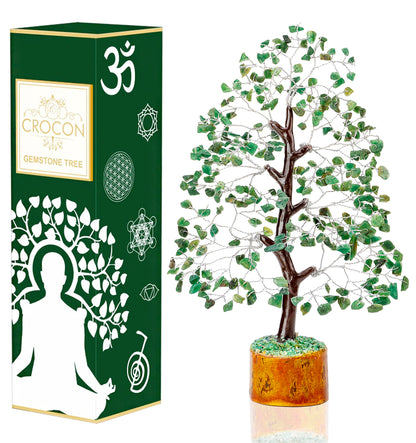 Crocon® Green Aventurine Crystal Tree Of Life, Birthday Gifts For Women & Men, House Decor Healing Crystals Present, Spiritual Gift Room Decor, House Warming Gift New Home, Self Care Mom Birthday Gift