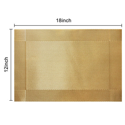 Trophable Placemats Set of 6, Table Placemats Heat Resistant Woven Placemats Washable PVC Place Mats Woven Vinyl Placemats Non-Slip Stain Resistant Kitchen Table Placemats Easy to Clean…
