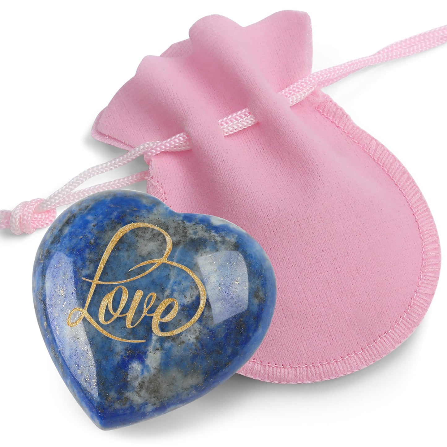 ZHIYUXI 45mm Lapis Lazuli Gemstones Polished Rocks Lapis Lazuli Stone Smooth Rocks Gem Stones Blue Lapis Lazuli Crystal Polished Stones Engraved Heart Meditation Spiritual Healing Gifts for Men Reiki