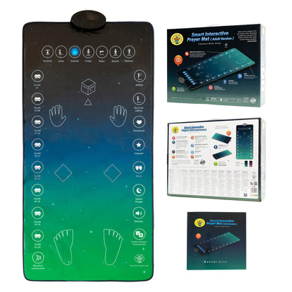 My Salah Mat for Adults - Smart Interactive Prayer Mat for Adults & Reverts Learning Surahs, Salah, Duas, & More - Muslim Prayer Rug with 25 Touch Keys, Padded Prayer Mat Layer, & Speaker for Ages 8+