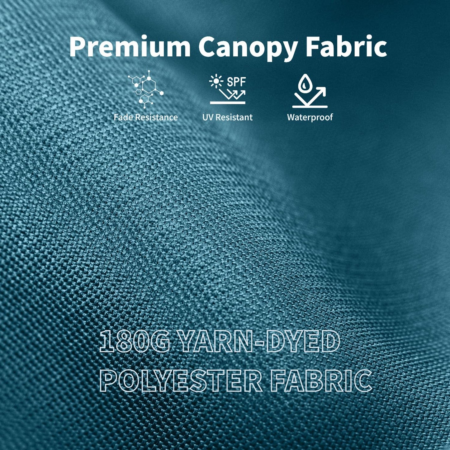 Patio Kingdom 9FT Solar Umbrella 32 LED Lighted Patio Umbrella Table Market Umbrella w/Tilt and Crank, UV-Resistant Outdoor Umbrella for Pool, Garden, Deck, Lake Blue
