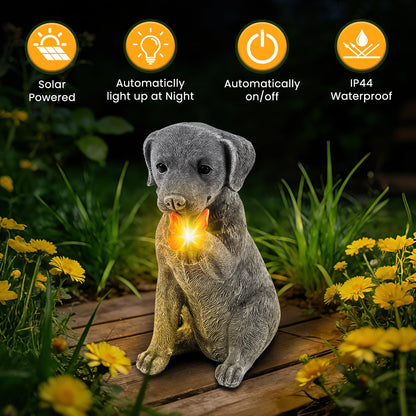 Solar Garden Statues Outdoor Decor, Garden Decor Dog Statue for Yard, Patio, Lawn Outside, Ideal Christmas Birthday Mothers Day Gifts for Mom Women Grandma