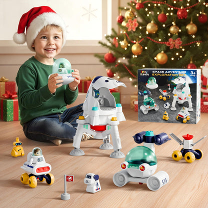 iPlay, iLearn Kids Space Toys, Spaceship Adventure Planet Playset W/ 2 Astronaut Rocket Shuttle, Boy Educational STEM Outer Space Solar System Toy, Cool Birthday Gift 3 4 5 6 7 8 Year Old Girl Toddler