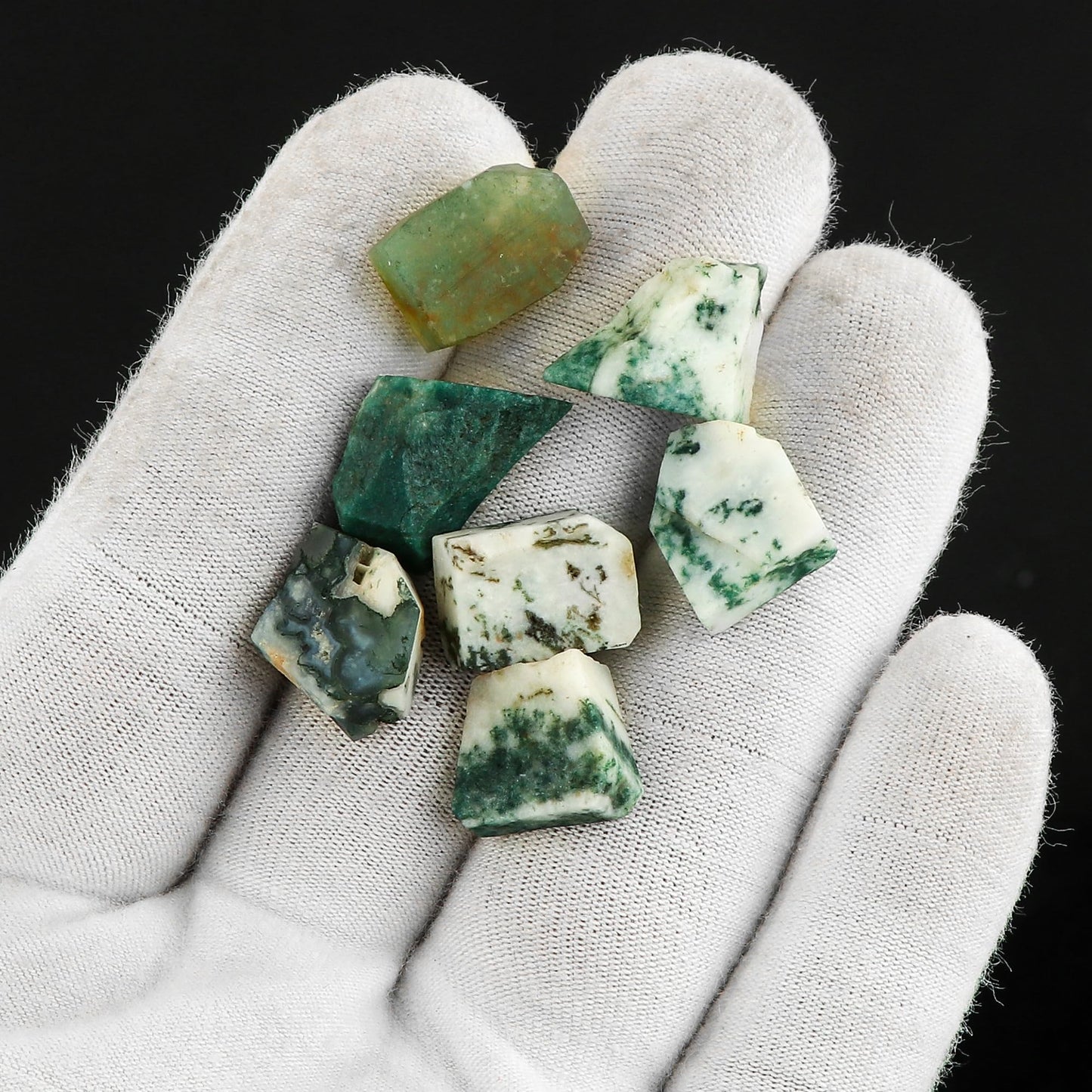 CRYSTALIS Wholesale 50 carats Natural Moss Agate Raw Crystals, Loose Gemstone, Bulk Rough Jewelry Making Supply, Chakra Healing Raw Stones, Wire Wrapping, DIY, Gem Collection