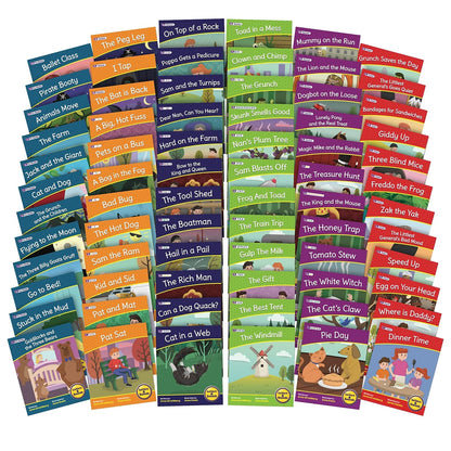 Junior Learning Beanstalk Books Letters & Sounds Fiction Decodables Boxed Set, Set 2