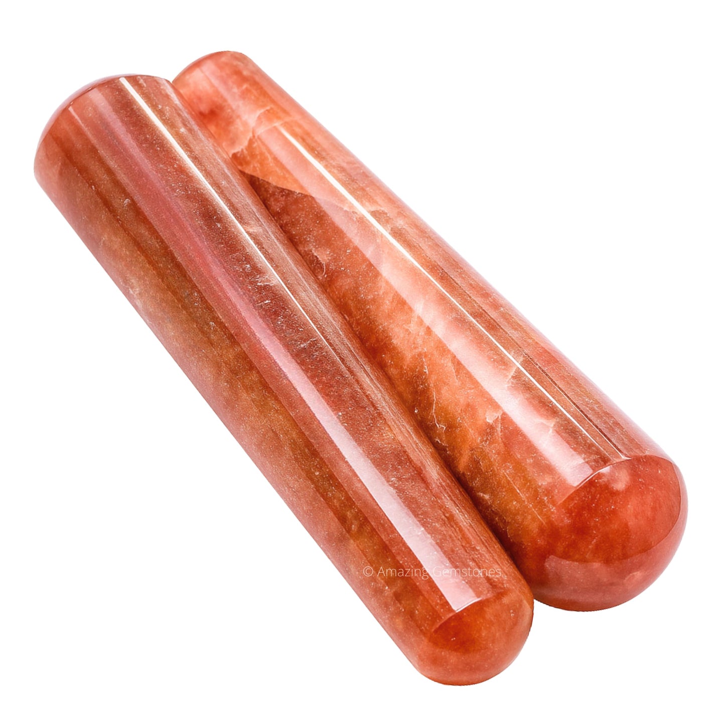 Amazing Gemstone Strawberry Quartz Crystal Wand Massage Stick - Pelvic Wand Gua Sha for Adults - Crystals and Healing Stones Massage Wands for Adults Gifts (Smooth)